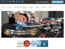 Tablet Screenshot of musicallyyoursdj.com